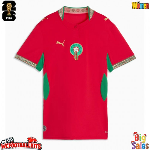 Morocco Replica Home Stadium Shirt for Women World Cup 2026 Short Sleeve